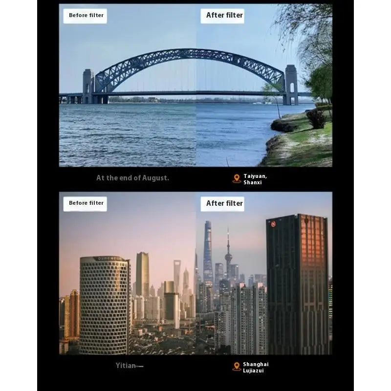 Kit de filtre CPL magnétique 52 mm avec clip pour téléphone MagSafe 16 : lentille polarisante circulaire professionnelle